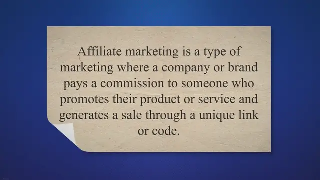 'Video thumbnail for What is Affiliate Marketing? '