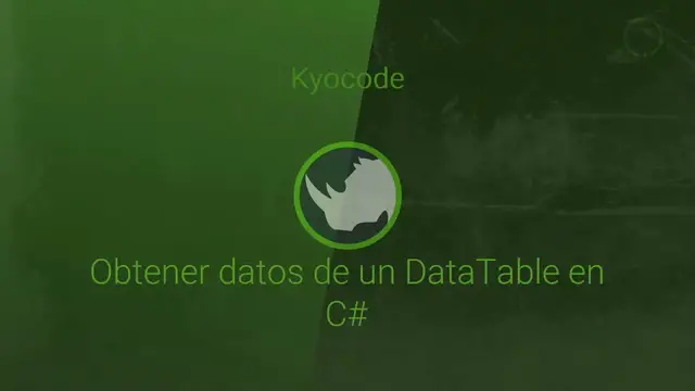 'Video thumbnail for Obtener datos de un DataTable en C#'