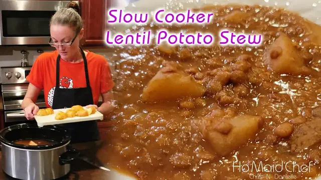 'Video thumbnail for Slow Cooker Lentil Potato Stew | Dining In With Danielle'