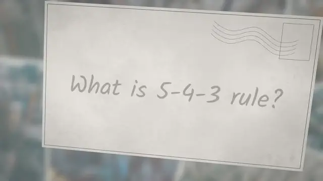 'Video thumbnail for 5-4-3 rule'