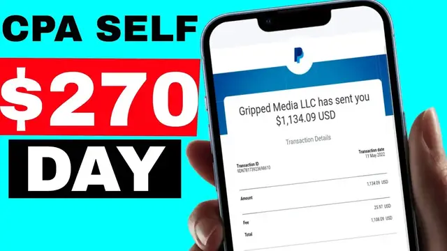 'Video thumbnail for CPA Marketing ($270) Make Money Online | CPA Marketing Free Traffic Method 2022 (cpagrip)'