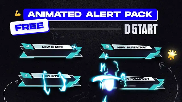 'Video thumbnail for Animated stream alerts free download with SFX - Full Pack D 5tart Stream Alerts'