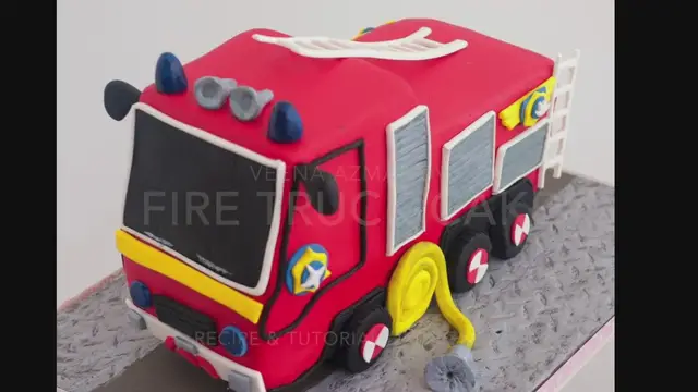 'Video thumbnail for Fire Truck Cake Tutorial'