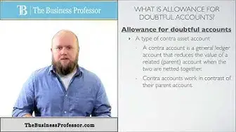 'Video thumbnail for Allowances for Doubtful Accounts - Accounting'