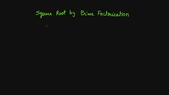 'Video thumbnail for Square root by prime factorization method'