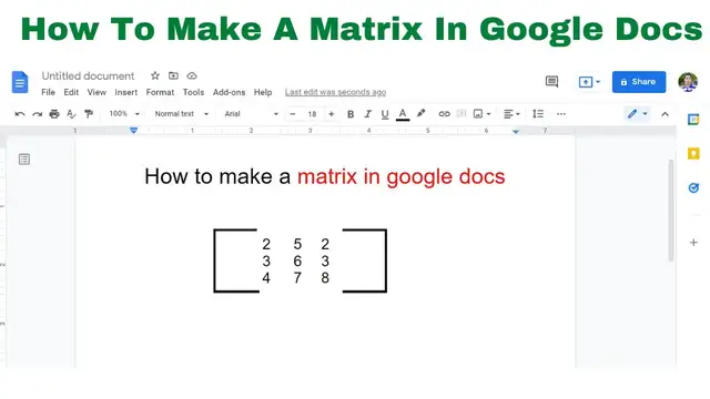 'Video thumbnail for How To Make A Matrix In Google Docs In 2021'