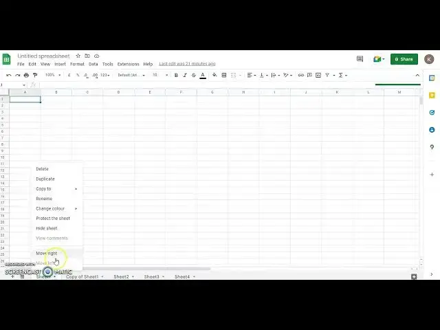 'Video thumbnail for How to move sheet  right or left'