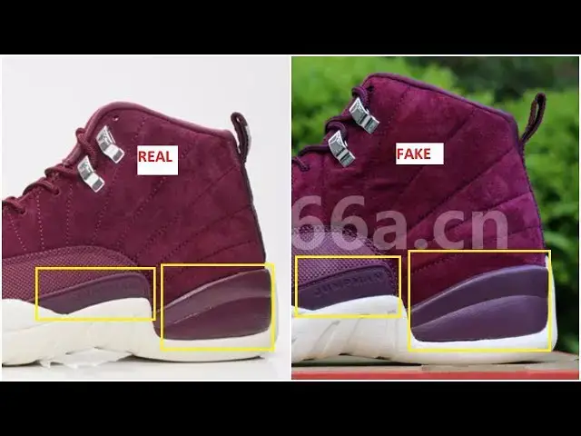'Video thumbnail for Fake Air Jordan 12 Bordeaux Spotted- Quick Ways To Identify Them'