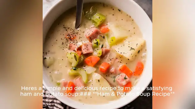 'Video thumbnail for ham & potato soup recipe'