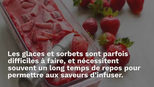 'Video thumbnail for Sorbet aux fraises ultra facile'
