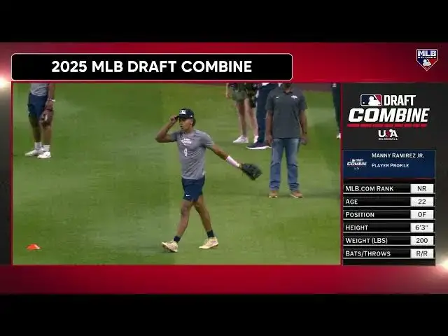 'Video thumbnail for Manny Ramirez Jr. Talks About Growing Up in Baseball with Father at 2025 MLB Draft Combine!'