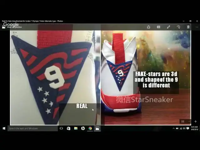 'Video thumbnail for Real Vs Fake Unauthorized Air Jordan 7 Olympic Tinker Alternate'