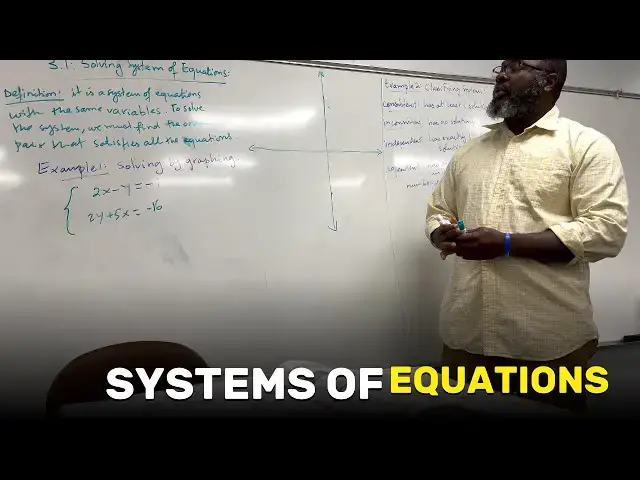 'Video thumbnail for How To Solve systems Of Equations Graphically & Algebraically'
