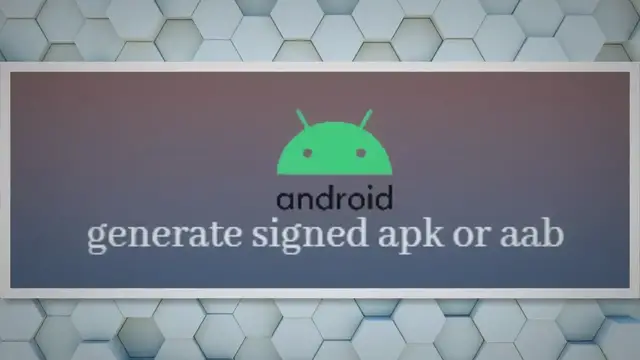 'Video thumbnail for How to generate a signed apk or aab in android studio'