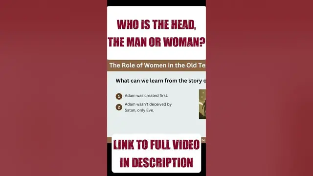 'Video thumbnail for Who is the head, man or woman?'