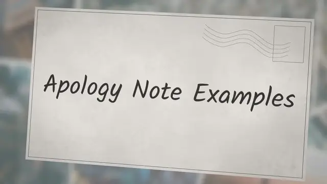 'Video thumbnail for Apology Note Examples'