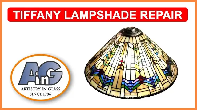 'Video thumbnail for Tiffany-style lampshade repairs by Artistry in Glass'