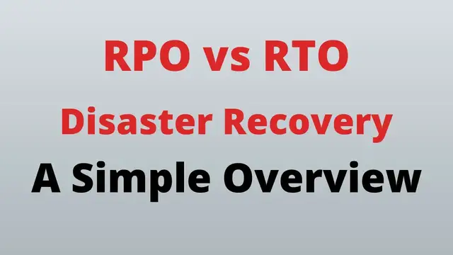 'Video thumbnail for Difference Between RPO and RTO In Disaster Recovery Solution'