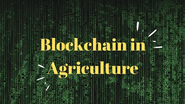 'Video thumbnail for BLOCKCHAIN IN AGRICULTURE PT 2'
