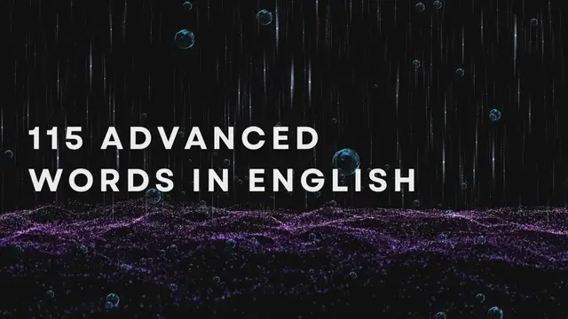 'Video thumbnail for 115 Advanced Words in English'