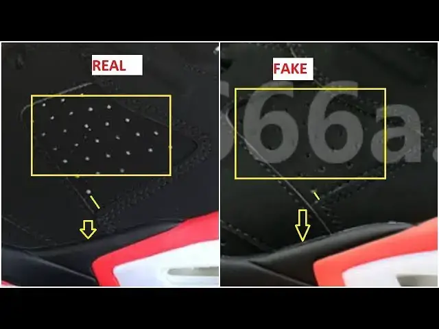 'Video thumbnail for Real Vs Fake Air Jordan 6 Black Infrared- Quick Tips To Identify The Fakes'