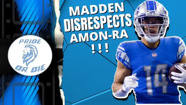 'Video thumbnail for Madden 23 shows little love for Lions WR's'