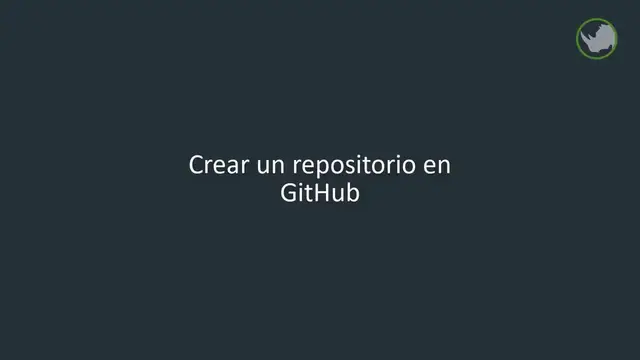 'Video thumbnail for Crear un repositorio en GitHub'