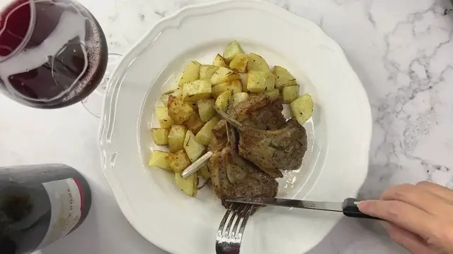 'Video thumbnail for Air Fryer Lamb Chops and Butter Potatoes'