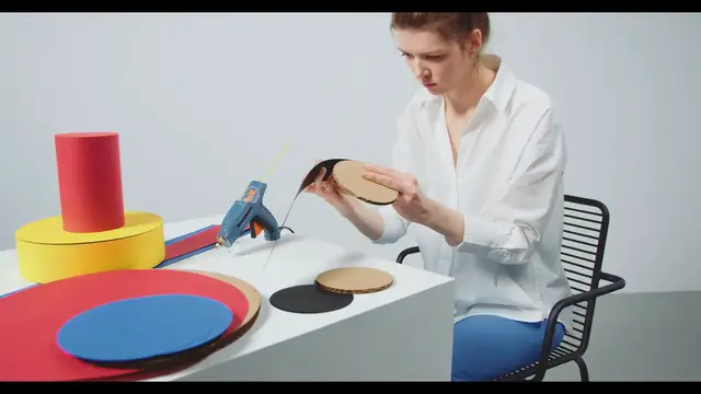 'Video thumbnail for Woman using a gluestick'