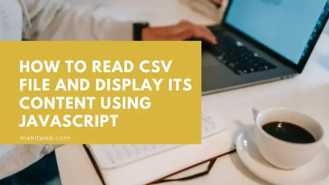 'Video thumbnail for How to Read CSV file and Display its content using JavaScript'
