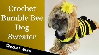 'Video thumbnail for Crochet Dog Sweater - Easy Pattern for Beginners'