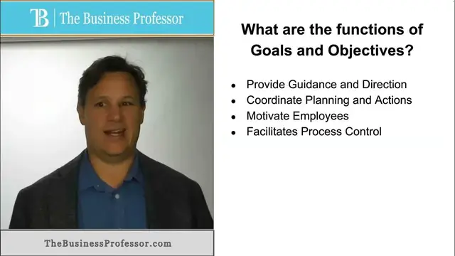 'Video thumbnail for Functions of Goals and Objectives - Management'