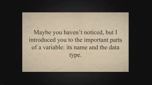 'Video thumbnail for Variable Types'