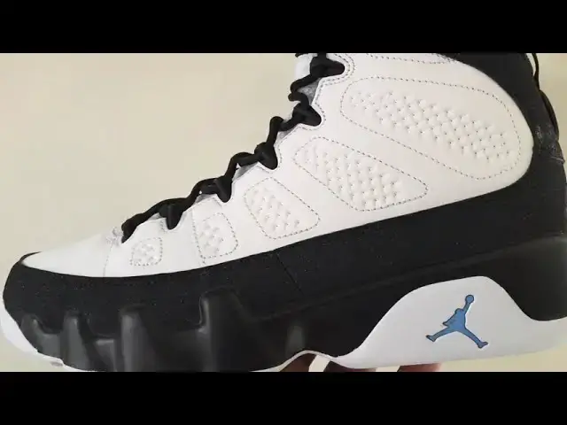 'Video thumbnail for Quick Look At The Air Jordan 9 White University Blue & Buy It Now'