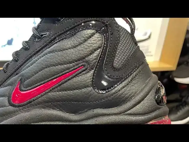 'Video thumbnail for Quick Look At The Nike Air Total Max Uptempo Black Red & Buy It Now'