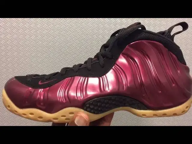 'Video thumbnail for Nike Air Foamposite One Maroon Gum First Look'