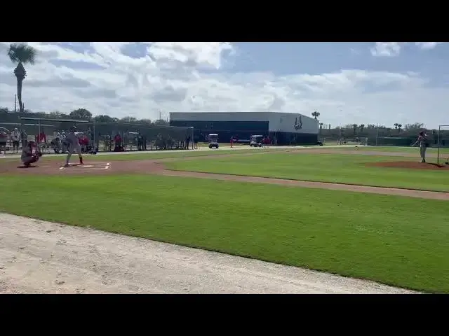 'Video thumbnail for Michael McGreevy vs. Iván Herrera Live Batting Practice with Cardinals! (2025 MLB Spring Training)'