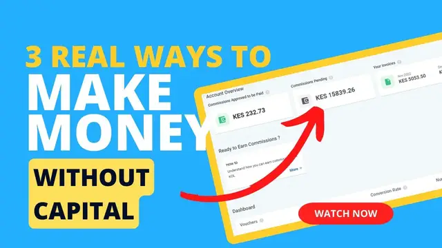 'Video thumbnail for 3 REALISTIC WAYS TO MAKE MONEY ONLINE IN KENYA WITHOUT CAPITAL'