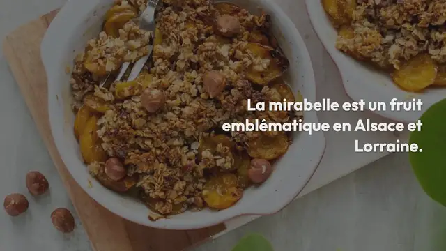'Video thumbnail for Crumble mirabelle aux flocons d’avoine et noisettes'