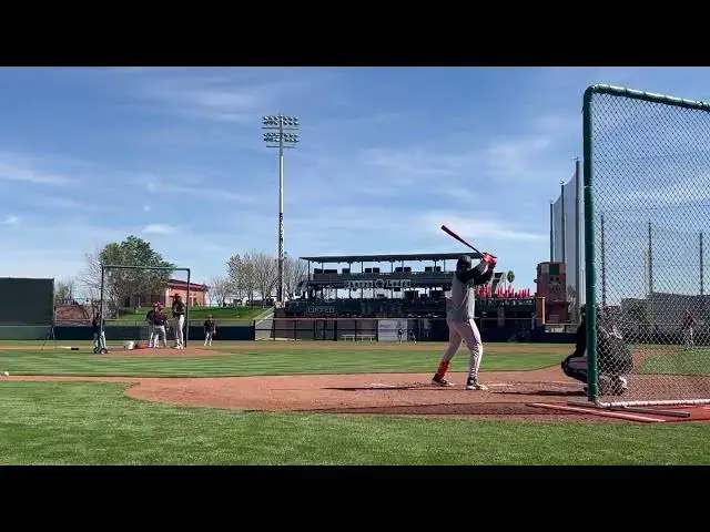 'Video thumbnail for Willy Adames vs Joel Peguero Live Batting Practice with San Francisco Giants! (2025 Spring Training)'