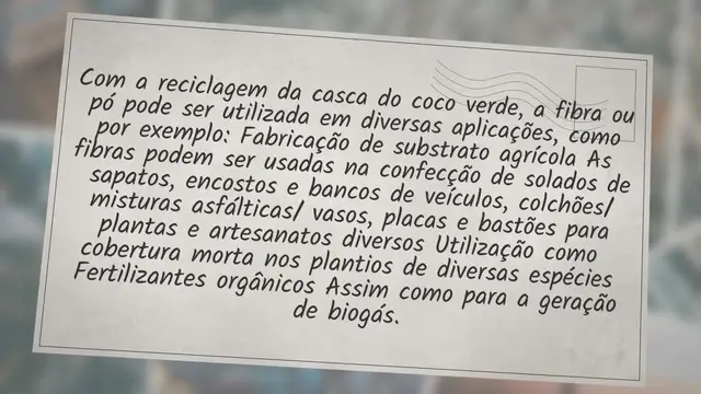 'Video thumbnail for Para que serve a casca o coco verde?'