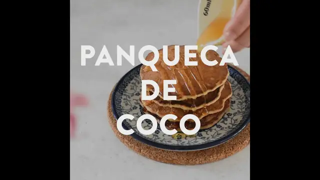 'Video thumbnail for Panqueca de coco saudável'