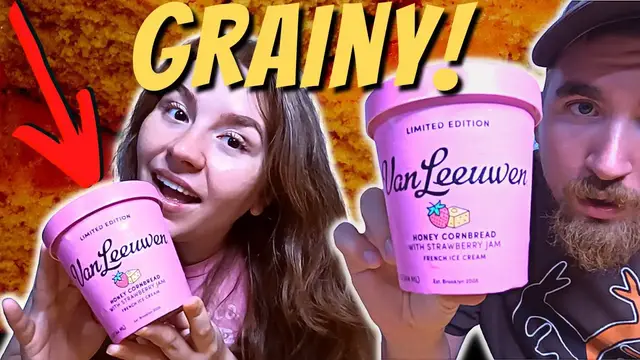 'Video thumbnail for Van Leeuwen Honey Cornbread Ice Cream Review!'