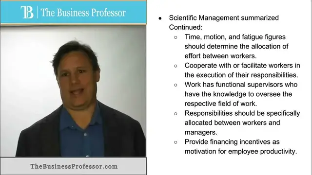 'Video thumbnail for Taylorism - Management Theory'