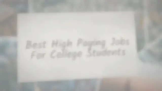 'Video thumbnail for Best High Paying Jobs for College Students'