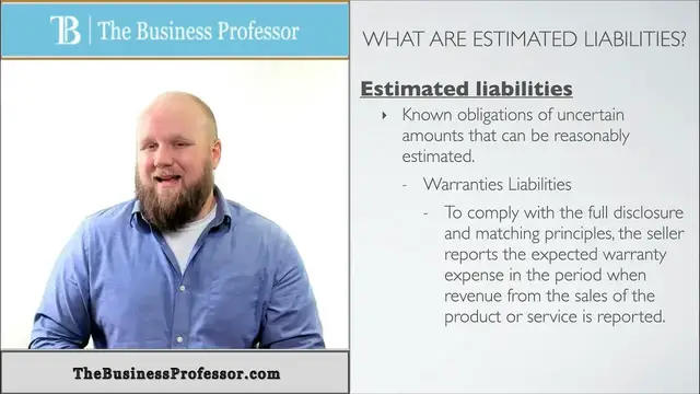 'Video thumbnail for Warranties - Accounting for Estimated Liabilties'