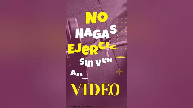 'Video thumbnail for NO hagas EJERCICIO sin ver antes este video'