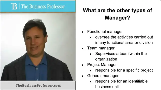 'Video thumbnail for Sub Categories of Managers'