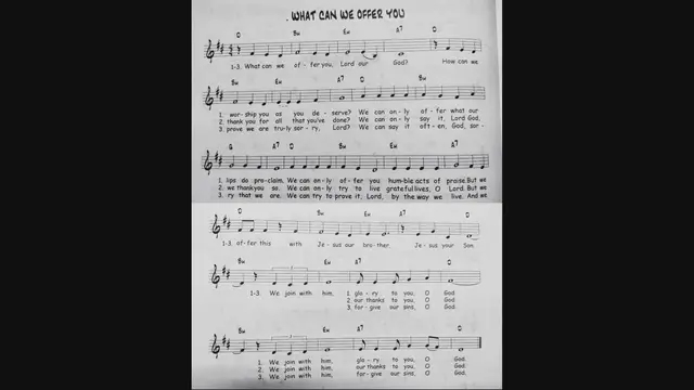 'Video thumbnail for What Can We Offer You - Catholic Mass Song Sheet Music'