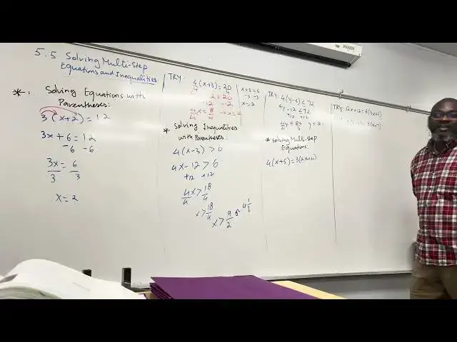 'Video thumbnail for How to Solve Multi Step Equations and Inequalities ( part 1)'